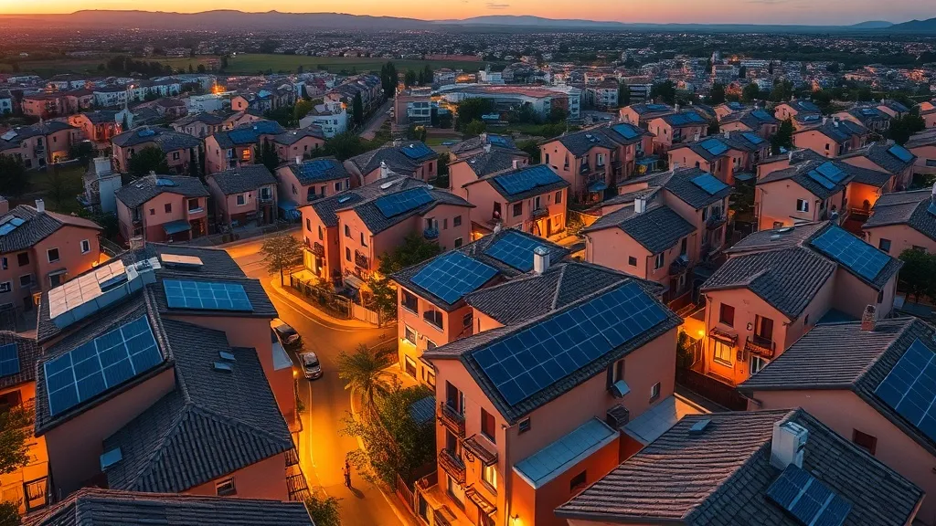 A high-angle view of a modern residential neighborhood in Co